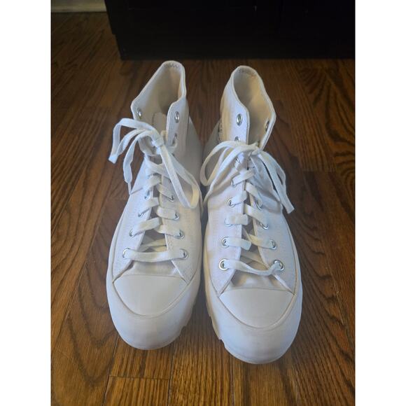 Converse Chuck Taylor All Star High White Platform Womens Sneakers Size 11 - Picture 8 of 12